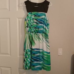 Nwot, blue green dress,L